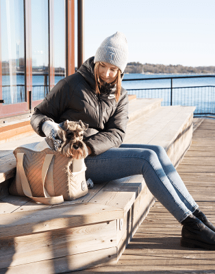 Zoom bild av Cyberspace_Hundcenter_bärväska_hund_Gustaf&Evita