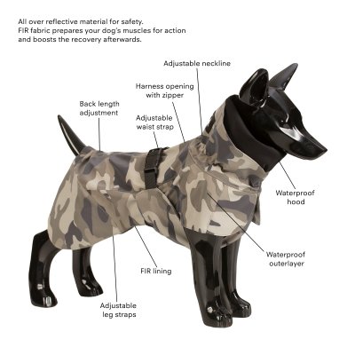 Zoom bild av Cyberspace Hundcenter Regntäcke med reflex.