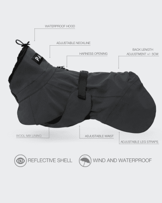 Zoom bild av Cyberspace Hundcenter Regntäcke med reflex.